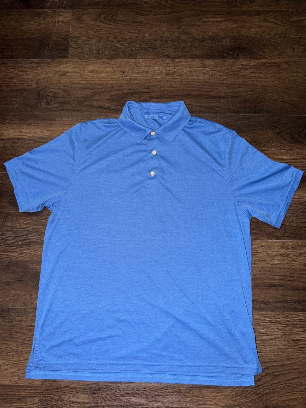 J.McLaughlin Mens Size Large Blue Slub
Knit Resort Golf Polo Shirt L